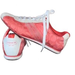 Coach Lace-up Signature Pink Sneakers